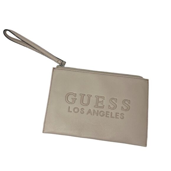 Guess Wristlet purse Los Angeles Rodney wrist bag taupe - Picture 2 of 9